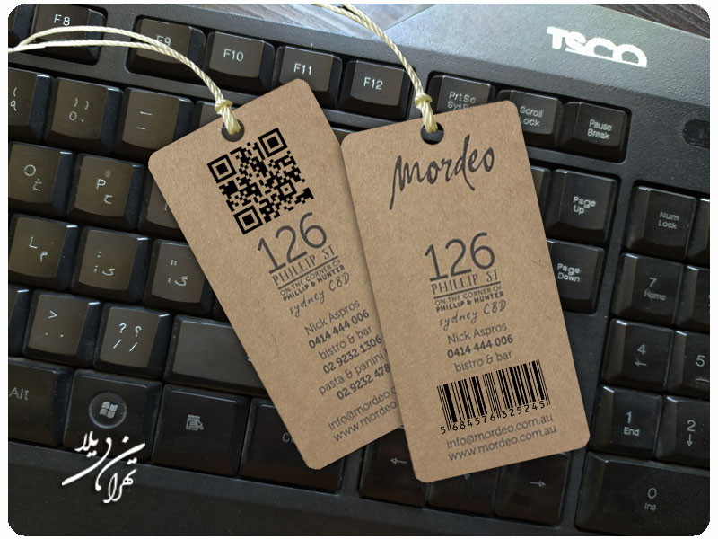 چاپ تگ آویز کرافت 300 گرم دو رو