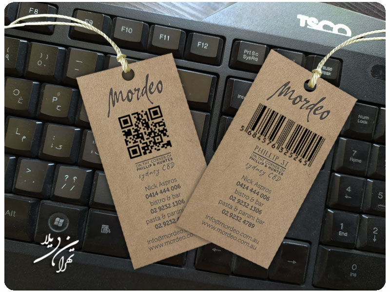 چاپ تگ آویز کرافت 300 گرم دو رو